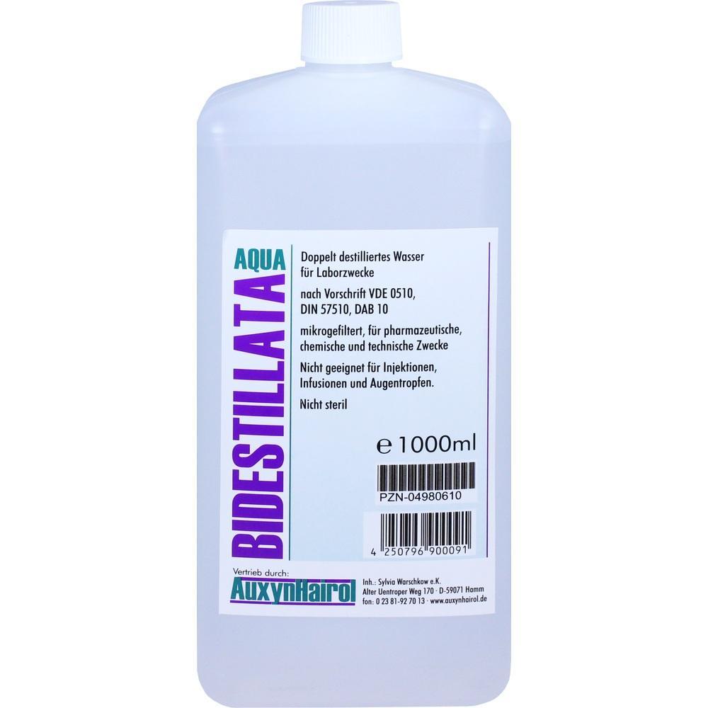 Destiliertes Wasser Bidest., 1000 ml, PZN 4980610 - Hirsch-Apotheke