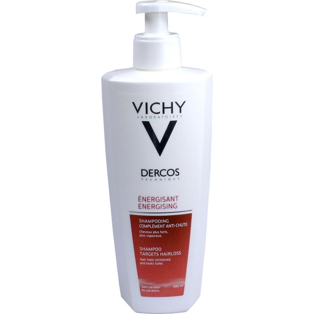 Weiße Flasche Shampoo gegen Haarausfall mit einem Pumpdeckel.